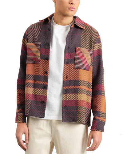 Wax London Whiting Shirt Jacket In Orange