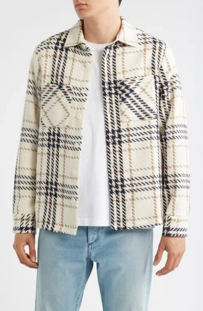 Wax London Whiting Welbury Plaid Overshirt In White