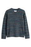 Wax London Wilde Space Dye Crewneck Sweater In Blue