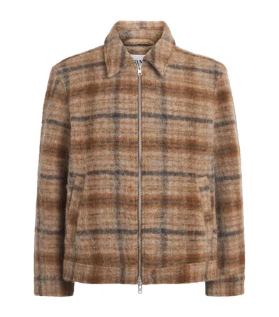 Wax London Wool-blend Heath Jacket In Brown