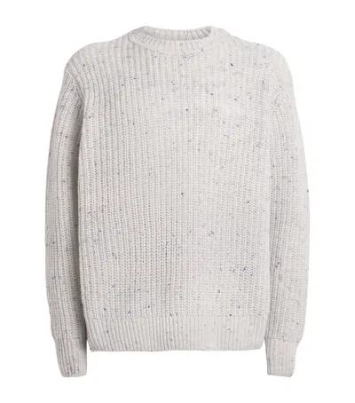 Wax London Wilde Chunky Wool Blend Rib Sweater In Gray