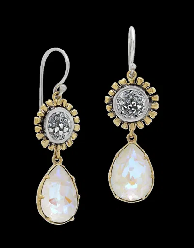 Waxing Poetic Be The Light Pear Drop Earrings Grace In Gold