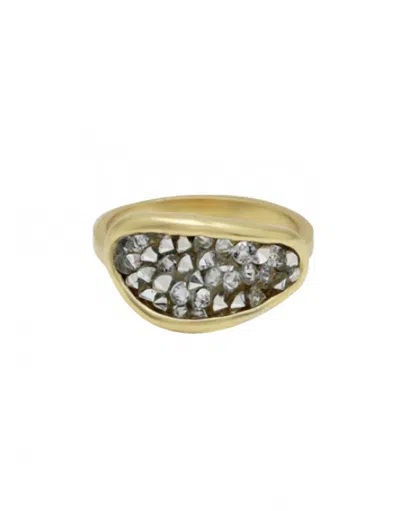 Waxing Poetic Kristal Dream Traveler Ring Size 7 In Gold