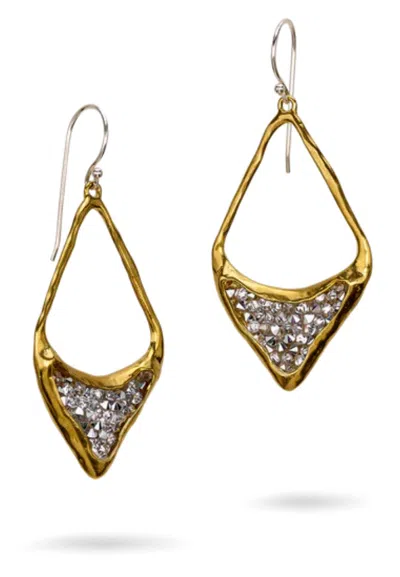 Waxing Poetic Kristal Kite Earrings In Gold