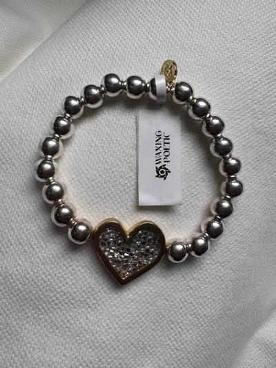 Waxing Poetic Kristal Life In Balance Heart Bracelet In Silver