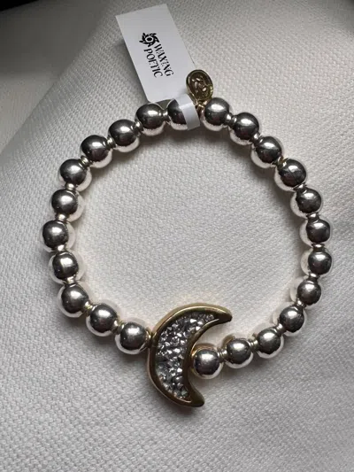 Waxing Poetic Kristal Life In Balance Moon Bracelet In Silver