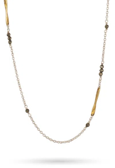 Waxing Poetic Lume Pyrite Chain - 28" In Gold