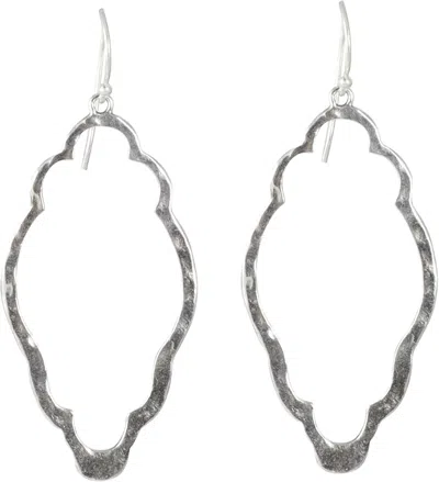 Waxing Poetic Open Up Clover Earrings In Silver
