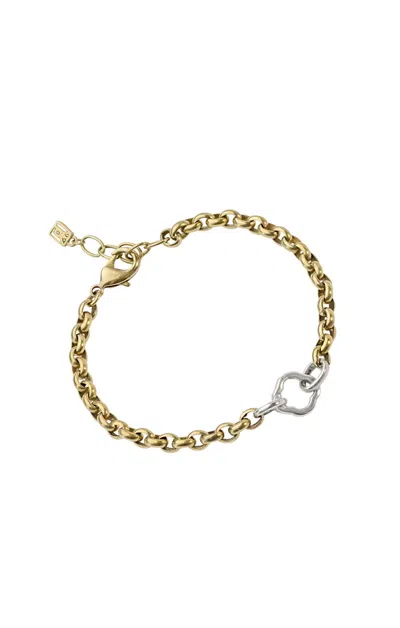 Waxing Poetic Stanza One Clip Bracelet In Gold