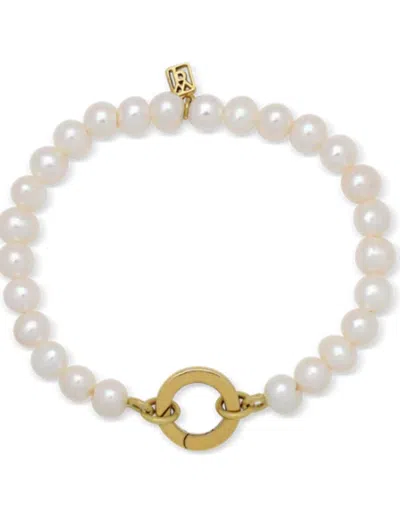 Waxing Poetic Women's Stretch Bracelet In Pearl White