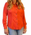 Way Suede Snap Front Shirt In Red In Pink