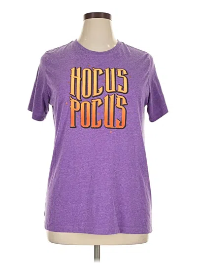 Pre-owned Way To Celebrate! Short Sleeve Top Purple Keyhole Neckline Tops