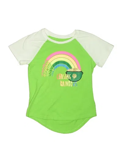 Pre-owned Way To Celebrate! Kids' Short Sleeve T-shirt In Green