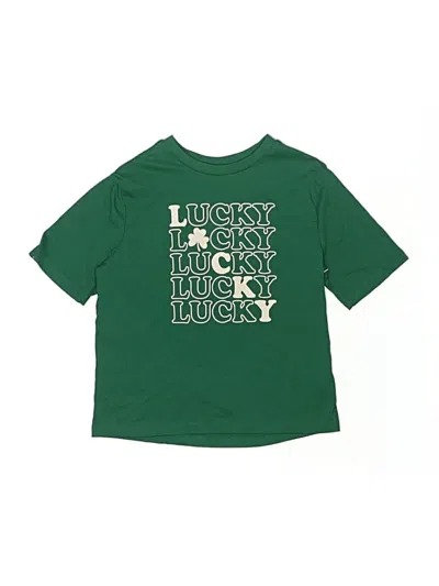 Pre-owned Way To Celebrate! Kids' Short Sleeve T-shirt In Green