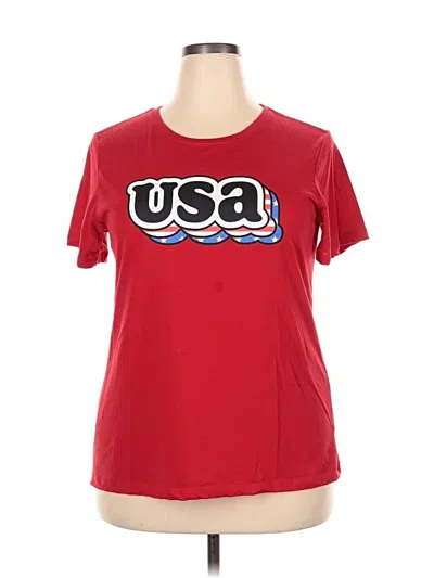 Pre-owned Way To Celebrate! Short Sleeve T-shirt In Red