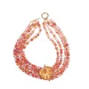 Way To Chic Women's Brown / Gold One Of A Kind Crackle Agate Necklace With Delicate Antique Pendant Brooch