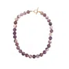 Way To Chic Women's Pink / Purple Amethyst Necklace With Toggle Clasp
