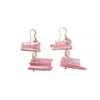 Way To Chic Women's Pink / Purple / White Pink Crystal & Freshwater Pearl Earrings