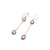 Way To Chic Women's Rose Gold / Gold Pearl Earrings Elegant Rose
