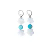 Way To Chic Women's White / Blue Flower Shell Earrings In Multi