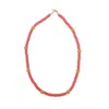 Way To Chic Women's Yellow / Orange Unisex Beaded Summer Necklace – Orange Polymer With Yellow Lava Beads In Orange