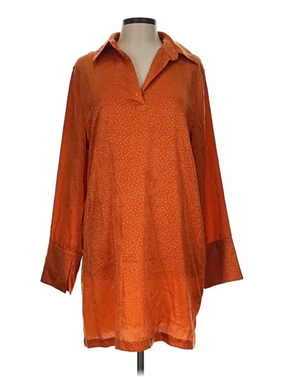 Pre-owned Wayf 3/4 Sleeve Blouse In Orange