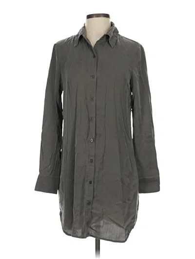Pre-owned Wayf 3/4 Sleeve Button Down Shirt In Gray