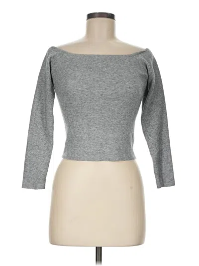 Pre-owned Wayf 3/4 Sleeve T-shirt In Gray
