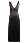 Wayf Almera Lace & Satin Cocktail Dress In Black