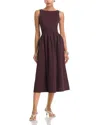 Wayf Amelia Denim Midi Dress In Brown