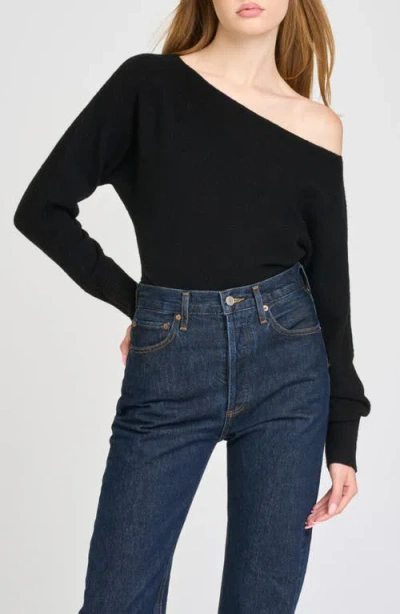 Wayf Annelisa Boatneck Sweater In Black