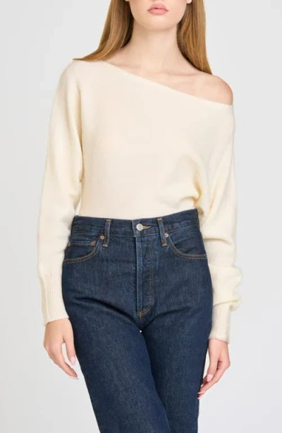 Wayf Annelisa Boatneck Sweater In Ivory
