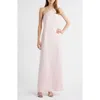 Wayf Araceli Halter Strap Satin Slipdress