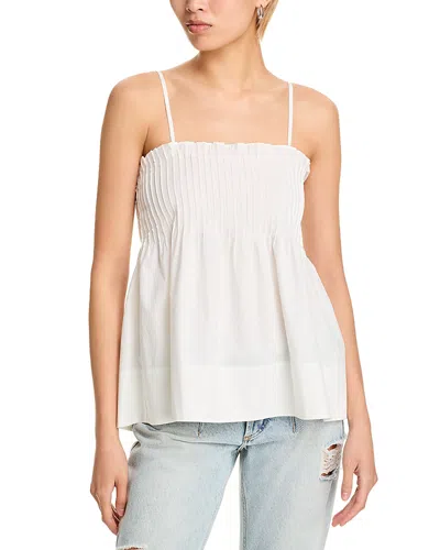 Wayf Asalia Poplin Pleated Top