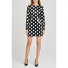 Wayf Betty Polka Dot Long Sleeve Sequin Minidress In Multi