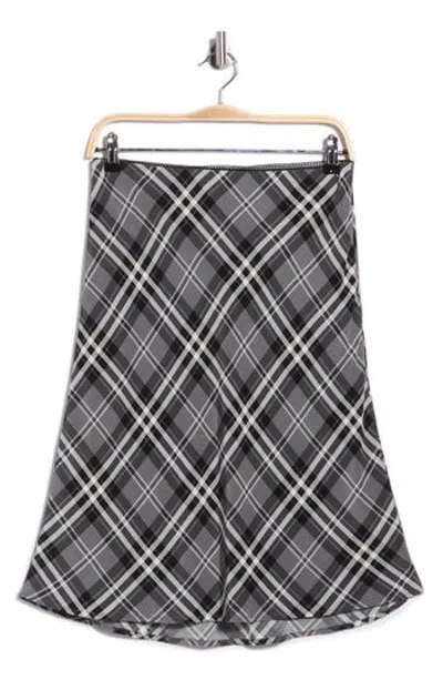 Wayf Bias Midi Skirt In Gray