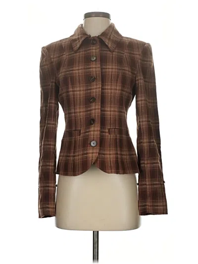 Pre-owned Wayf Blazer Jacket In Brown