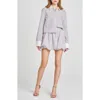 Wayf Bonnie Stripe Button-up Shirt In Blue/bur Stripe