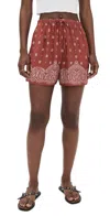 Wayf Breeze Drawstring Shorts Terracotta Bandana