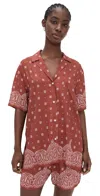 Wayf Breeze Short Sleeve Top Terracotta Bandana In Brown