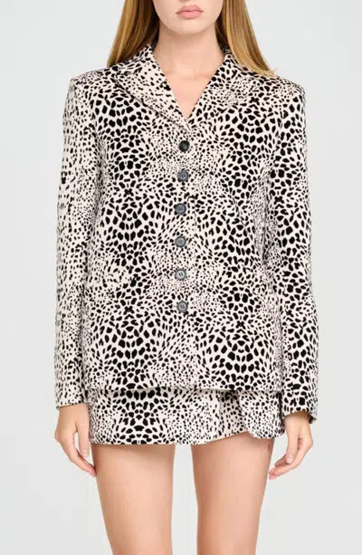 Wayf Brynn Blazer In Ivory Dalmation