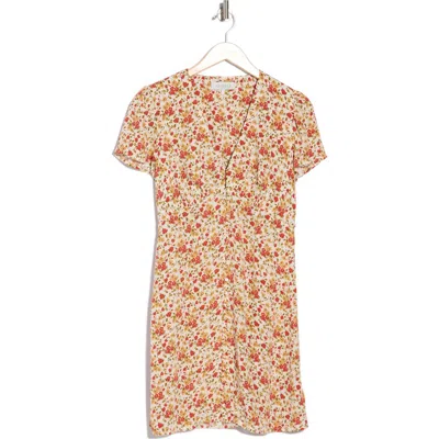 Wayf Button Up Minidress In Multi