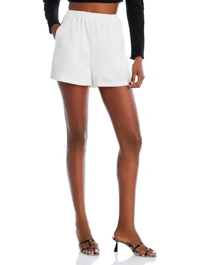 Wayf Cameron Womens Stretch Short Flat Front In White