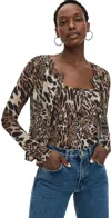 Wayf Cami And Shirt Set Leopard Print In Leopard Print