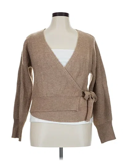 Pre-owned Wayf Cardigan Sweater In Tan