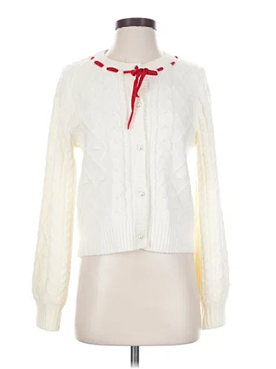 Pre-owned Wayf Cardigan Sweater In White
