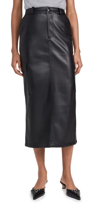 Wayf Cargo Skirt Black