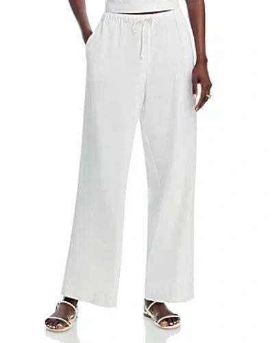 Wayf Carmela Wide Leg Linen Pants In White