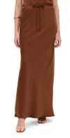 Wayf Carol Drawstring Skirt Redwood In Redwood
