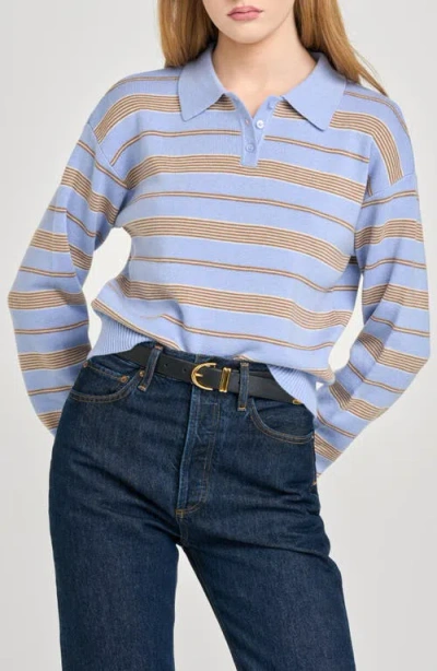 Wayf Carter Stripe Polo Sweater In Multi
